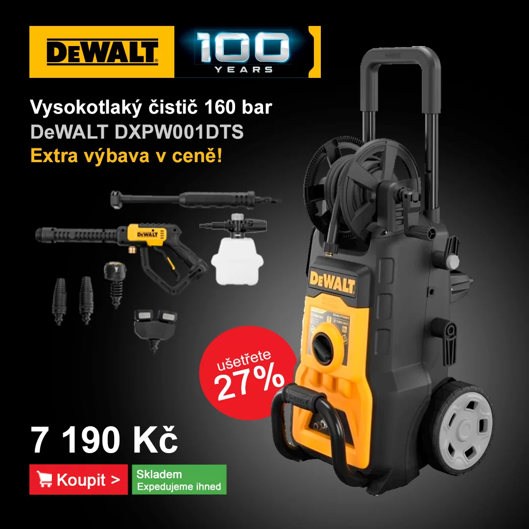 Vysokotlaký čistič 160 bar DeWALT DXPW001DTS