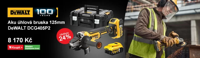 Aku úhlová bruska 125mm 18V 2x5,0AH DeWALT DCG405P2