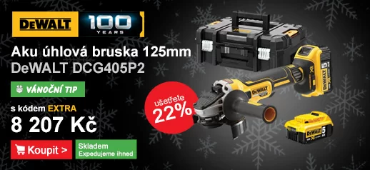 Aku úhlová bruska 125mm 18V 2x5,0AH DeWALT DCG405P2