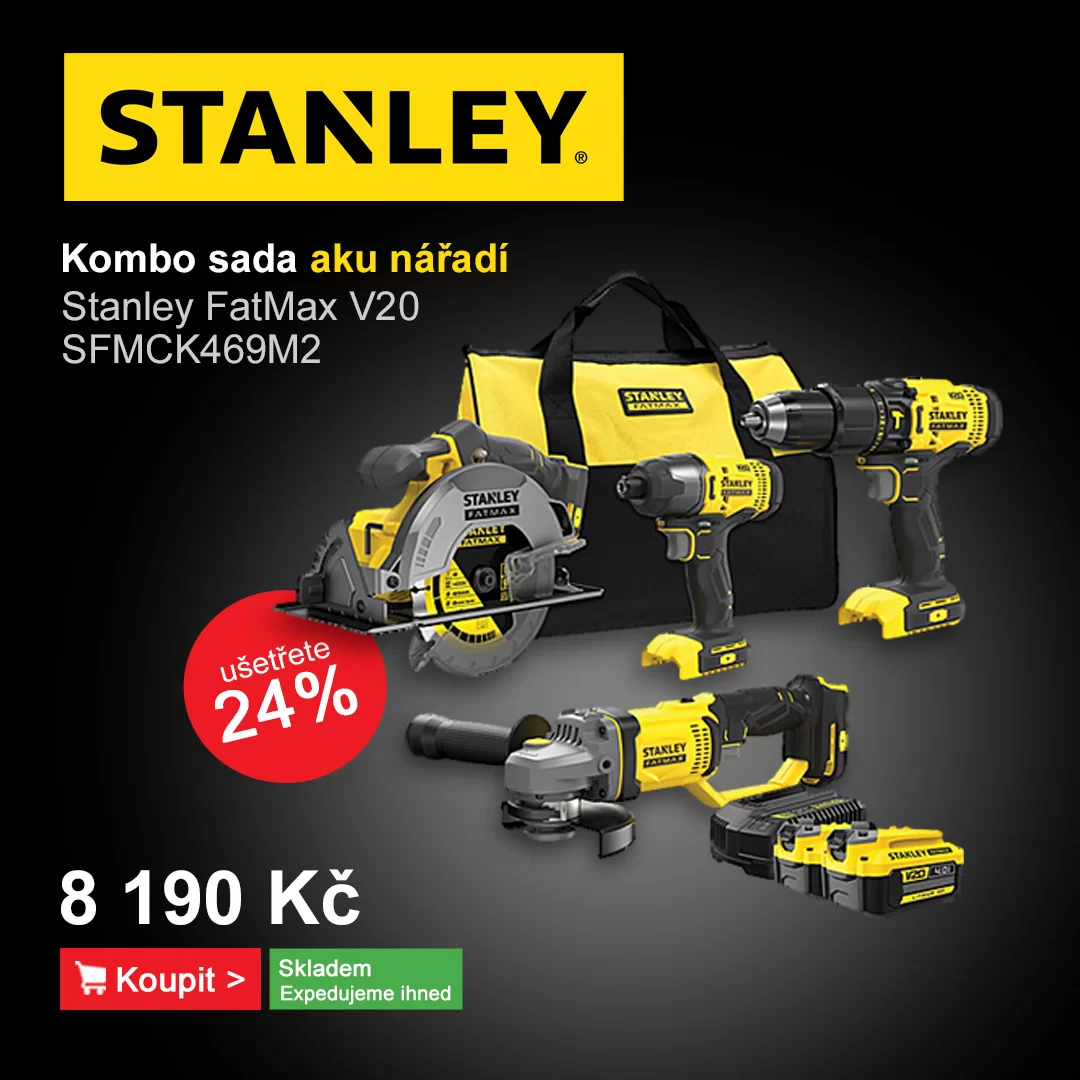 Kombo sada aku nářadí V20 18V 2x4,0Ah Stanley FatMax SFMCK469M2