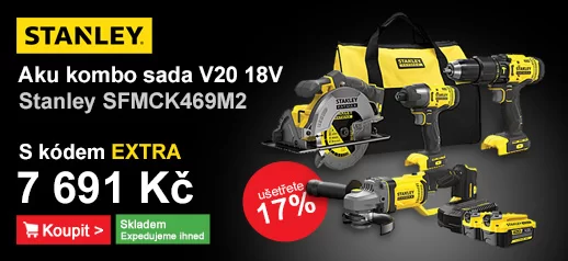 Kombo sada aku nářadí V20 18V 2x4,0Ah Stanley FatMax SFMCK469M2