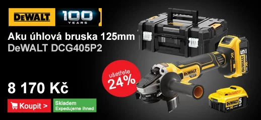 Aku úhlová bruska 125mm 18V 2x5,0AH DeWALT DCG405P2