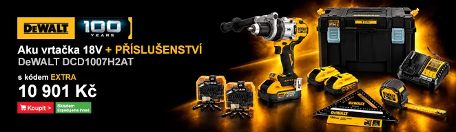 Aku bezuhlíková příklepová vrtačka 18V 2x5,0Ah + příslušenství D