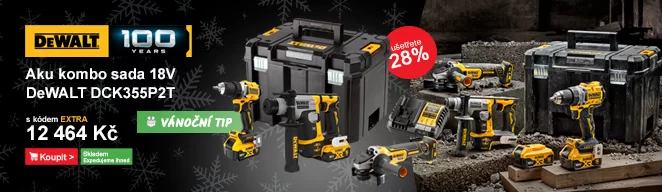 Aku bezuhlíková kombo sada 18V 2x5,0 Ah XR DeWALT DCK355P2T