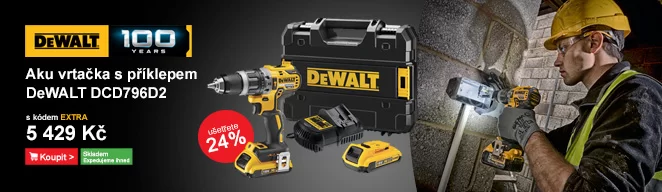 Aku bezuhlíková vrtačka s příklepem DeWALT DCD796D2