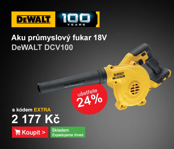 Aku průmyslový fukar 18V bez baterie DeWALT DCV100