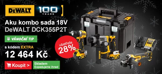 Aku bezuhlíková kombo sada 18V 2x5,0 Ah XR DeWALT DCK355P2T