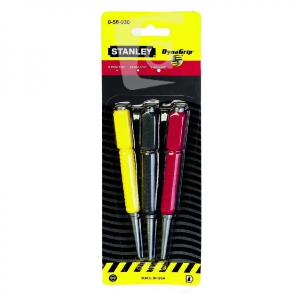 Sada opláštěných průbojníků Dynagrip průměr 0,8; 1,6; 2,4x102mm Stanley 0-58-930