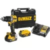 Aku příklepová vrtačka 18V 2x5,0Ah DeWALT DCD805P2T+85dílná sada vrtáků a bitů DT70763