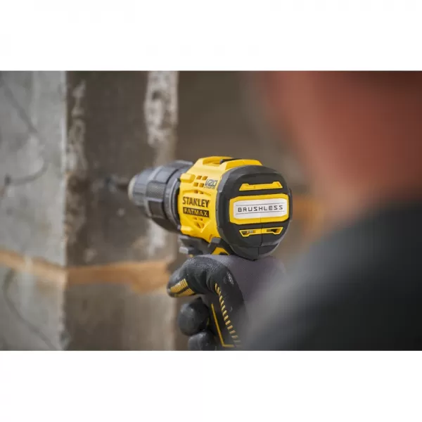 Bezuhlíková aku vrtačka s příklepem 18V/2x2,0Ah STANLEY FATMAX V20 SFMCD716D2T