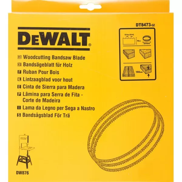 Pilový pás pro DW876 na dřevo a plasty přímý řez 16mm DeWALT DT8473