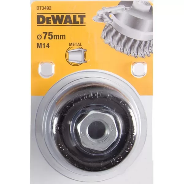 Drátěný kartáč kroucené uzly délka 22mm průměr 75mm pro úhlové brusky DeWALT DT3492