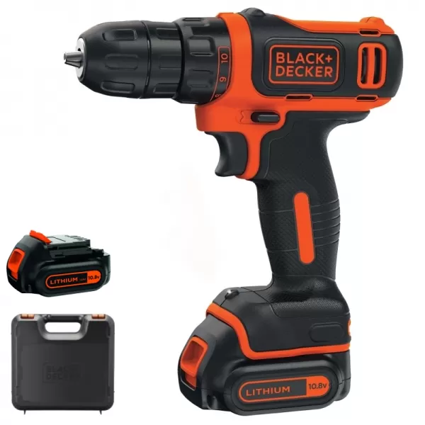 Aku vrtačka 2x1,5 Ah Black&Decker BDCDD12K1B