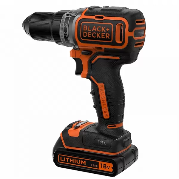 Dvourychlostní aku vrtačka 18V 2x1,5Ah Black&Decker BL186KB