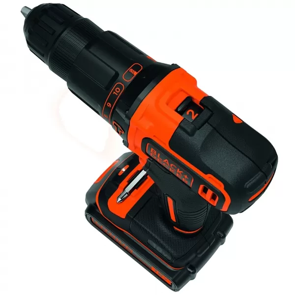 Aku příklepová dvourychlostní vrtačka 18V 1,5Ah Black&Decker BDCHD18