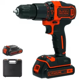 Aku příklepová dvourychlostní aku vrtačka 18V 2x2,0Ah Black&Decker BDCHD18K1B2