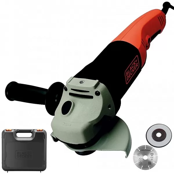 Úhlová bruska 125mm + 2x kotouč Black&Decker KG1202KD