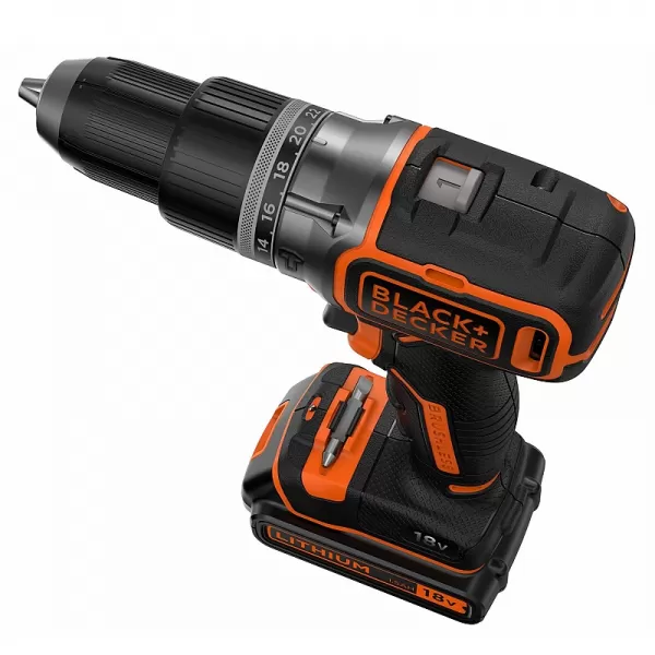 Příklepová dvourychlostní aku vrtačka 18V bez aku Black&Decker BL188N