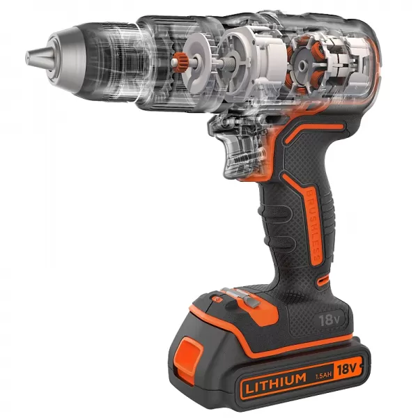 Dvourychlostní aku vrtačka 18V 2x1,5Ah Black&Decker BL186KB