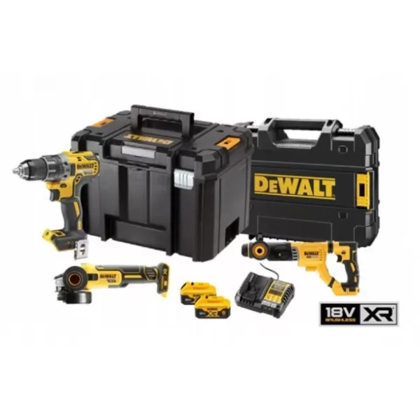 Aku bezuhlíková kombo sada nářadí 18V 2x5,0 Ah XR DeWALT DCK327P2T