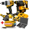 Aku kombo sada nářadí 18V 2x 9,0 Ah DeWALT DCK319X2T + nástavec DT20502 + 10 kotoučů DT43902 + sada vrtáků a sekáčů DT9679