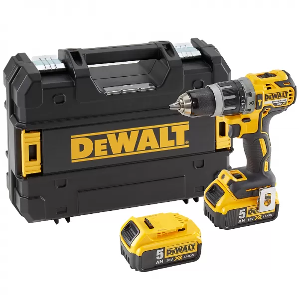 Aku bezuhlíková vrtačka s příklepem 18V XR 2x5,0Ah DeWALT DCD796P2