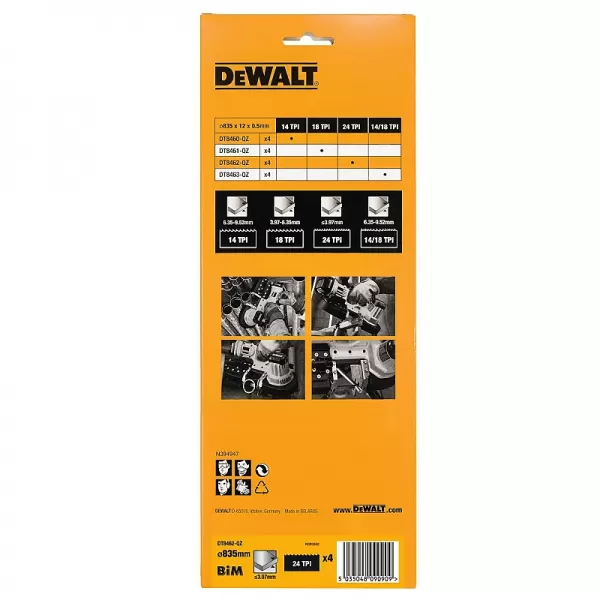 Bimetalový pilový pás 24 TPI pro DCS371 (4ks) DeWALT DT8462