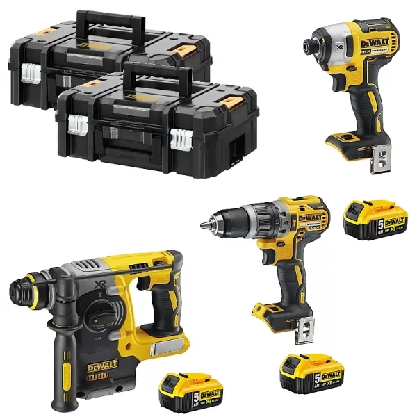 Kombo sada aku nářadí 18V 3x5,0 Ah DeWALT DCK368P3T