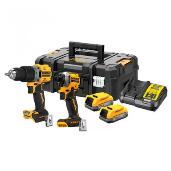 Aku bezuhlíková kombo sada nářadí 18V 2x1,7 Ah XR DeWALT POWERSTACK DCK2051E2T