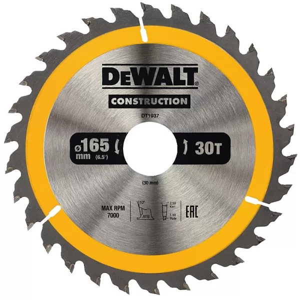 Pilový kotouč 165x30mm, 30 zubů DeWALT DT1937