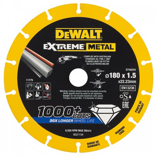 Diamantový kotouč EXTREME METAL 180mm DeWALT DT40254