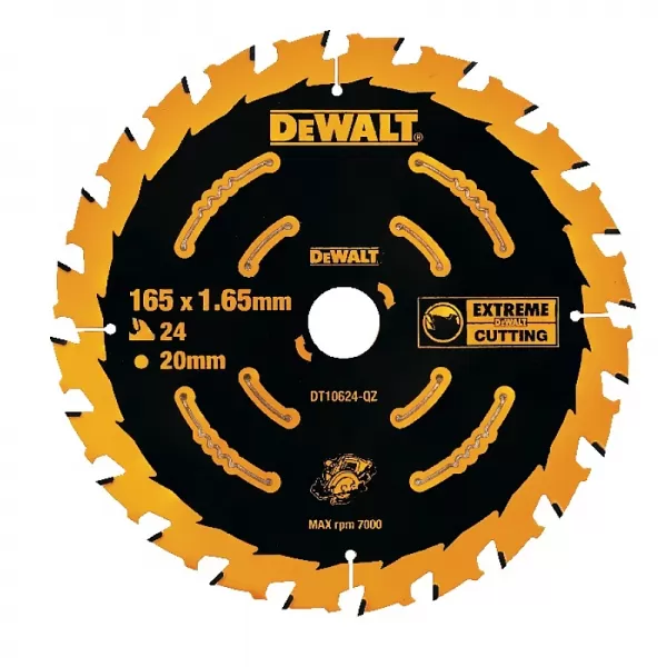 Pilový kotouč 165x20mm, 24 zubů pro aku pily DeWALT DT10624
