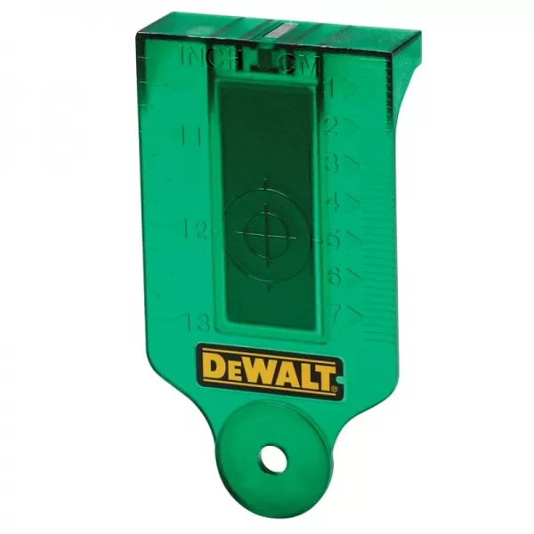 Zaměřovací karta laseru se zeleným paprskem DeWALT DE0730G