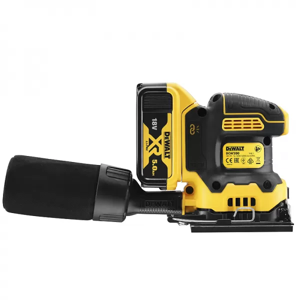 Aku vibrační bruska 18V 2x5,0Ah DeWALT DCW200P2