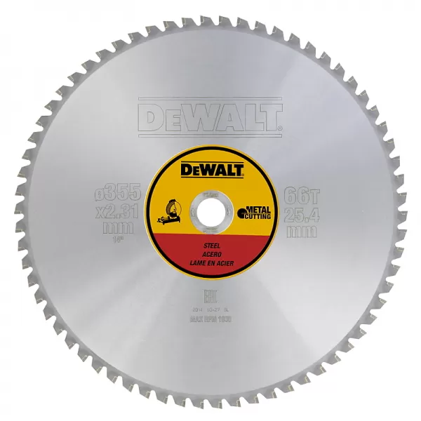 Pilový kotouč pro řezání kovu 355x25,4mm 66z EXTREME DeWALT DT1926