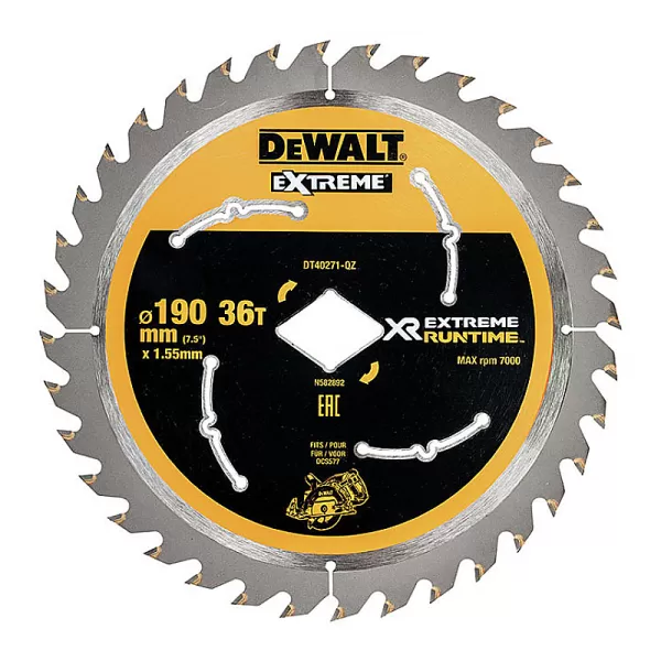 Pilový kotouč 190mm, 36 zubů pro aku pily DeWALT DT40271
