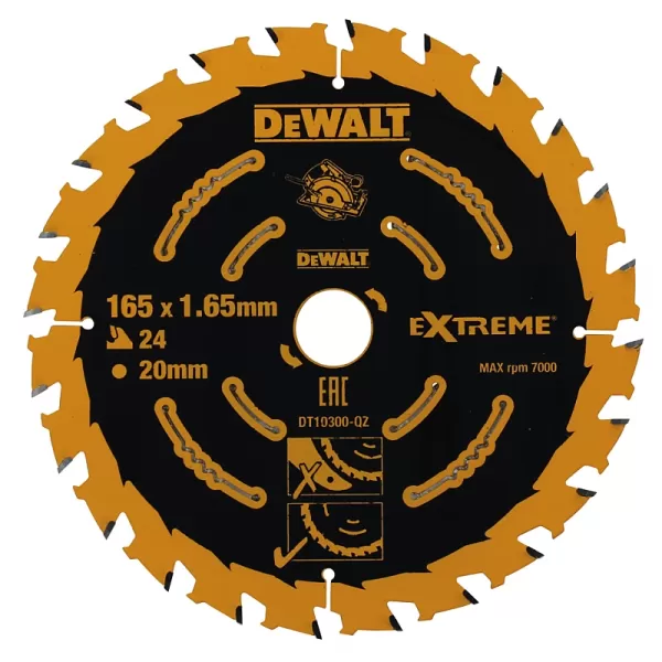 Pilový kotouč 165x20mm, 24 zubů DeWALT FLEXVOLT DT10300