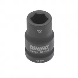 Nástrčná hlavice EXTREME IMPACT 1/2“ 12mm, krátká DeWALT DT7530