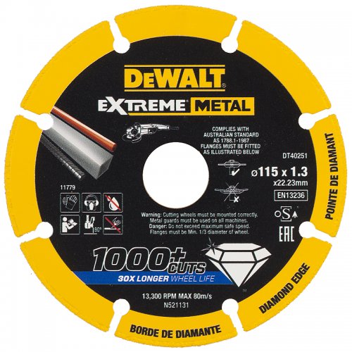 Diamantový kotouč EXTREME METAL 115mm DeWALT DT40251