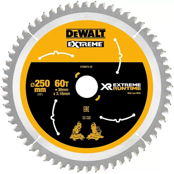 Pilový kotouč 250x30mm 60z DeWALT FLEXVOLT DT99573
