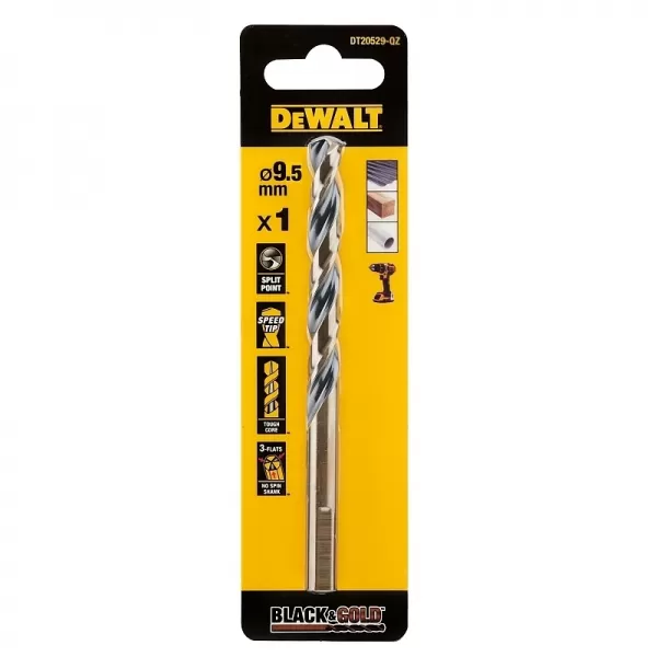 Vrták do kovu 9,5 mm HSS-G Black&Gold DeWALT DT20529