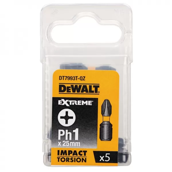 Sada Torsion bitů Ph1x25mm 5ks DeWALT DT7993T