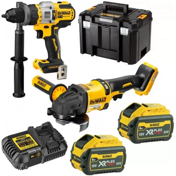 Aku bezuhlíková kombo sada nářadí 18V 2x6,0 Ah DeWALT FLEXVOLT DCK2016T2T