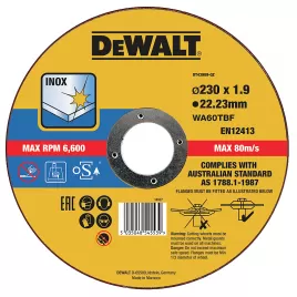 Řezný kotouč 230 x 1,9mm, typ 1 DeWALT DT43909