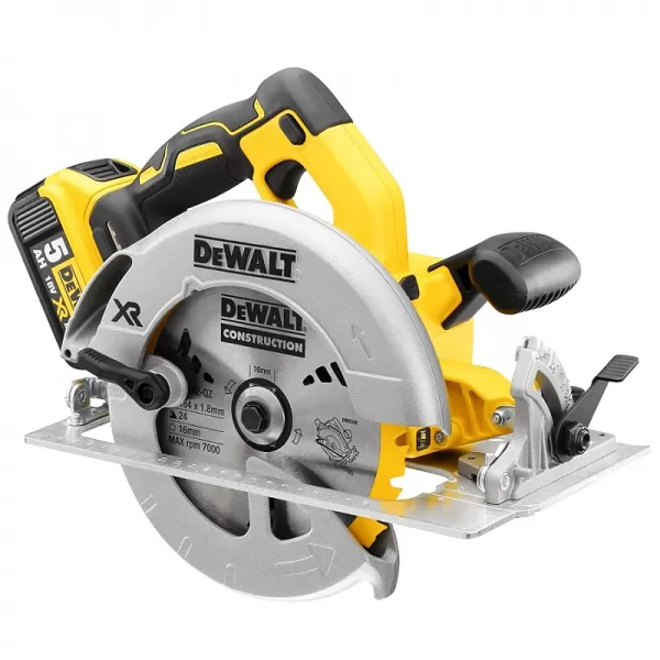 Aku bezuhlíková kotoučová pila 18V 2x5,0Ah DeWALT DCS570P2