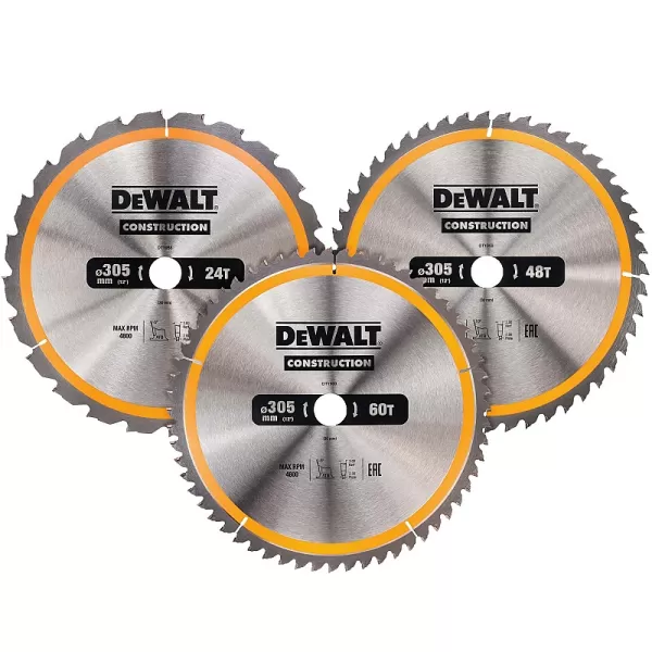 Sada 3ks pilových kotoučů 305x30mm (1xDT1958, 1xDT1959, 1xDT1960) DeWALT DT1964