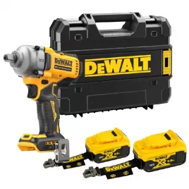 Aku rázový utahovák 1/2" s pojistným kroužkem 18V 2x5,0Ah kufr Tstak DeWALT DCF891P2LRT