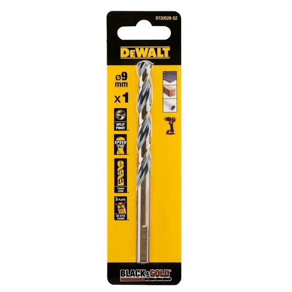 Vrták do kovu 9 mm HSS-G Black&Gold DeWALT DT20528
