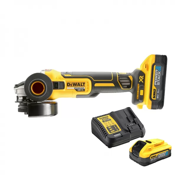 Aku úhlová bruska 125mm 18V 2x5,0AH DeWALT POWERSTACK DCG405H2T