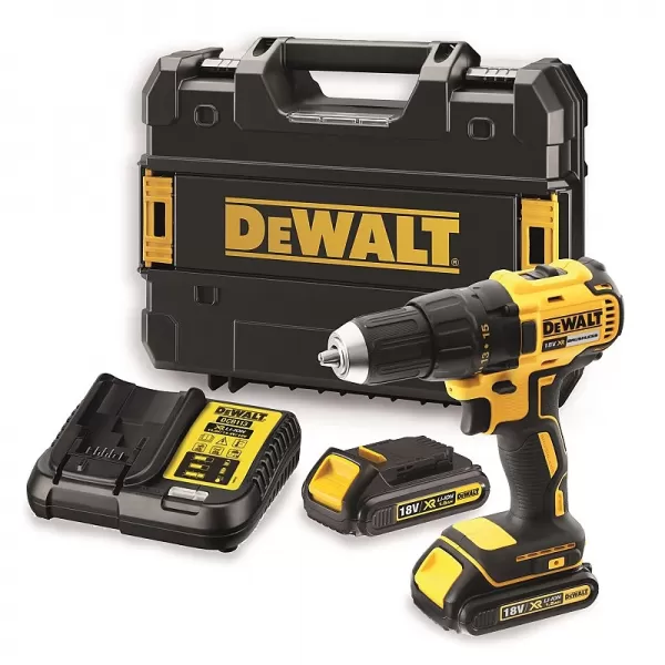Aku bezuhlíková vrtačka 18V 2x1,5 Ah DeWALT DCD777S2T